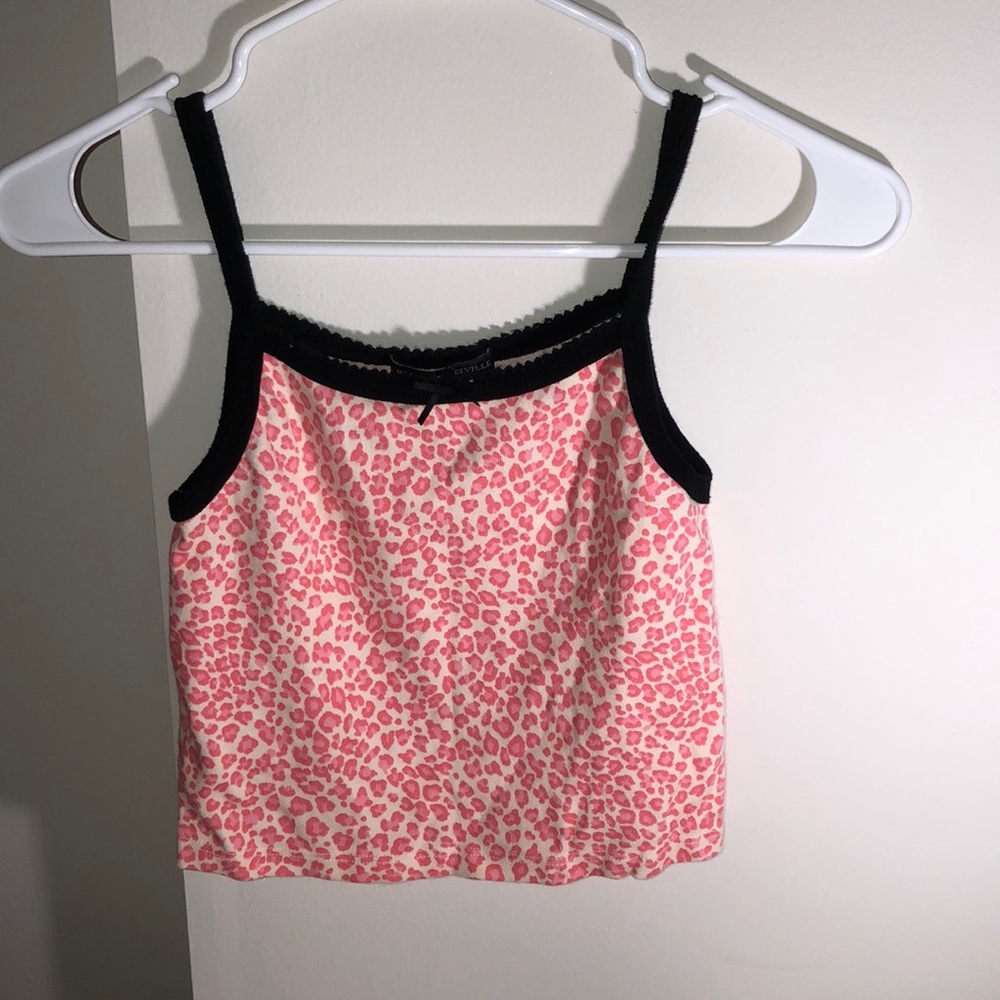 MAKE OFFERS belle bow style tank cheetah leopard